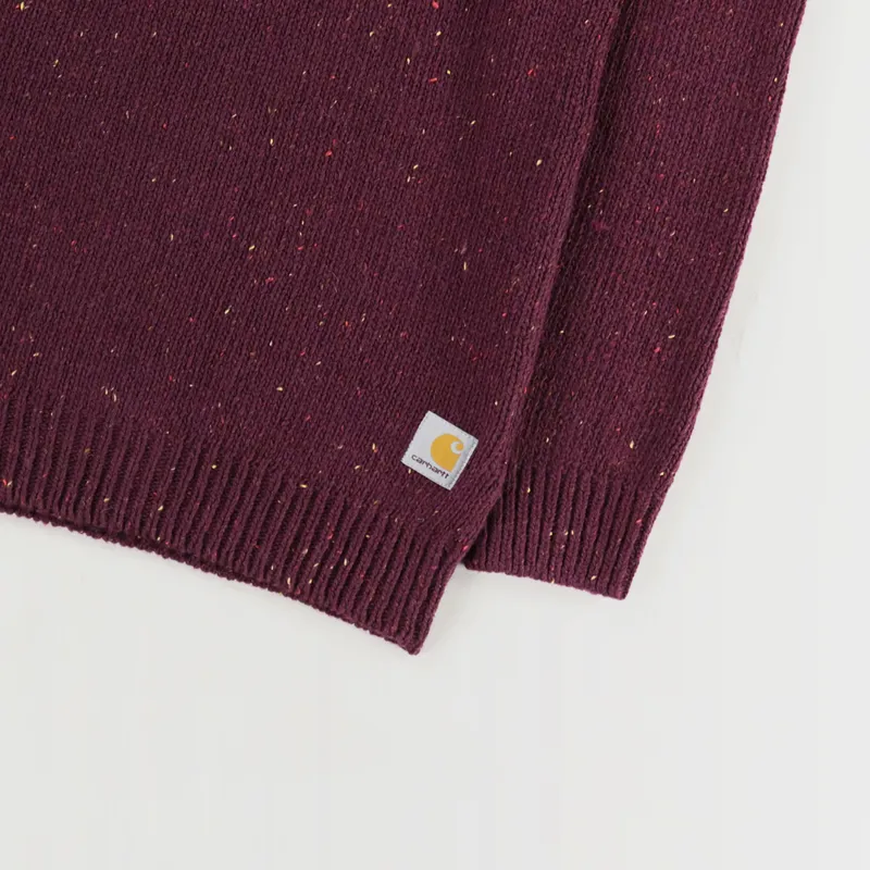 Carhartt WIP Anglistic Sweat Merlot Heather-2