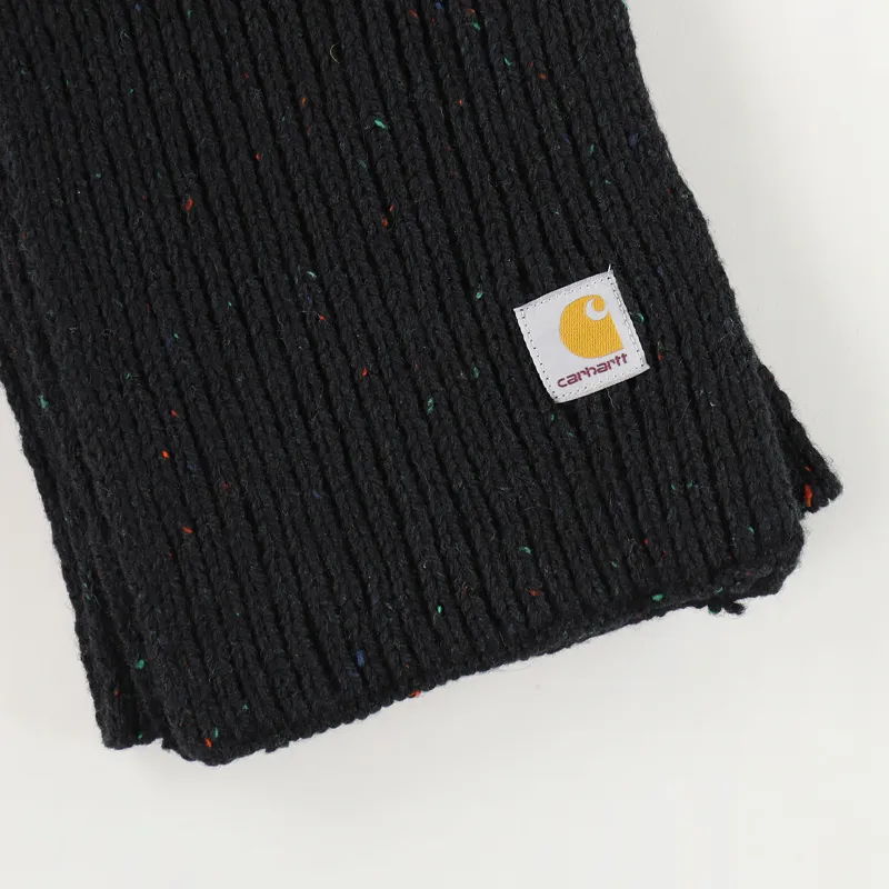 Carhartt WIP Anglistic Plain Scarf Black Heather-2