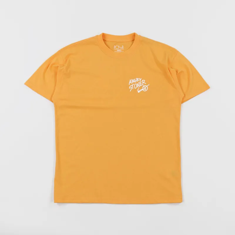 Polar Skate Co. Angry Stoner T Shirt Orange-1