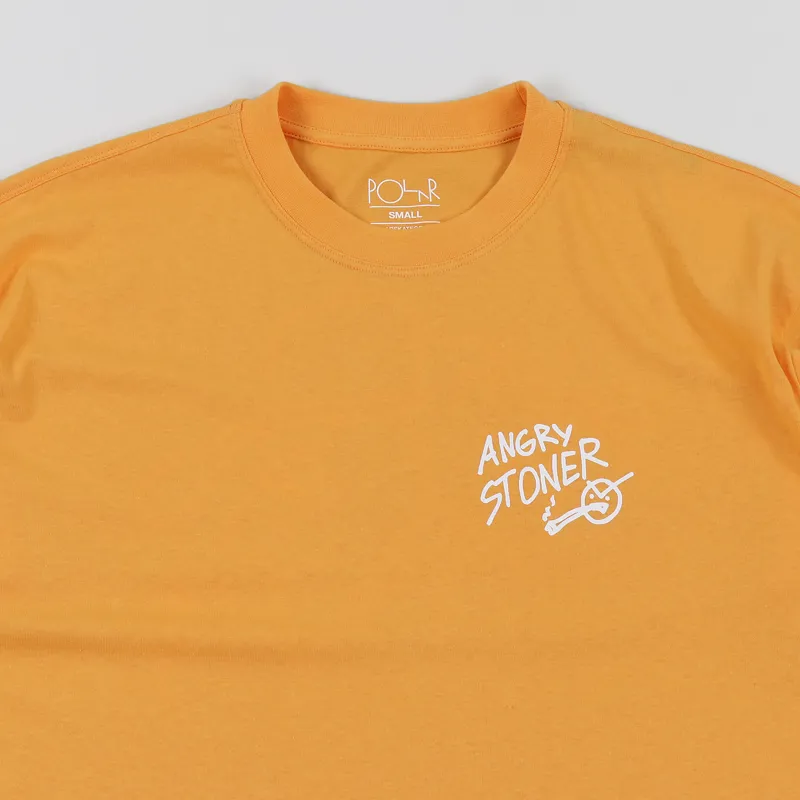 Polar Skate Co. Angry Stoner T Shirt Orange-2