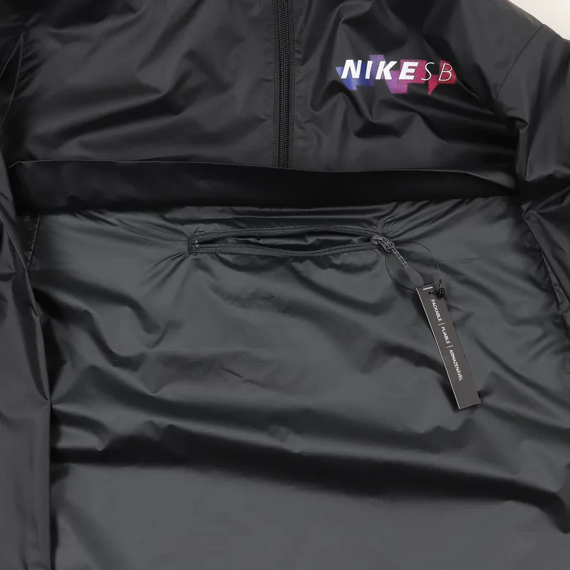 Nike SB Anorak Jacket Black Anthracite Solar Red-4