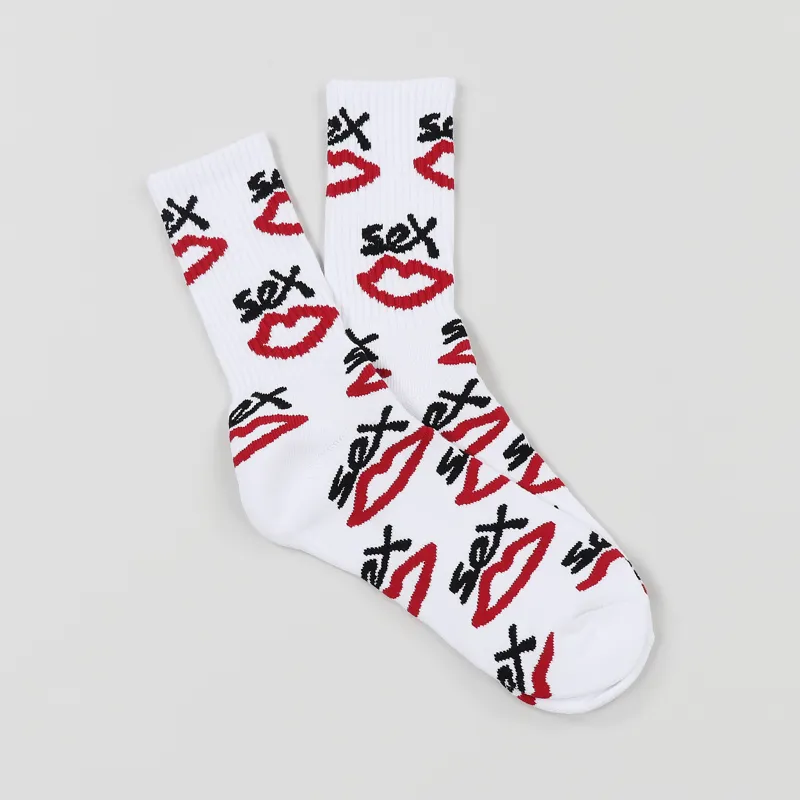 Sex Skateboards AOP Socks White-1
