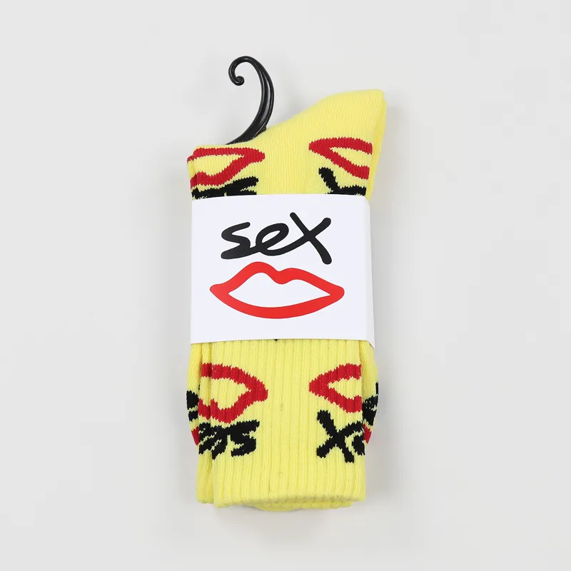 Sex Skateboards AOP Socks Yellow