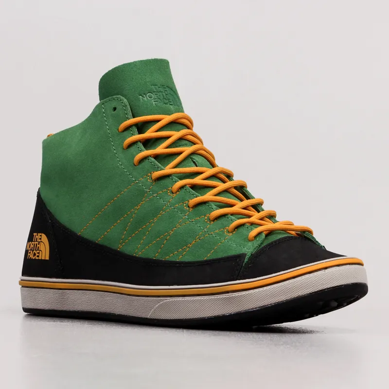 The North Face Mens Approach Mid Shoes Sullivan Green Brushfire Orange-4