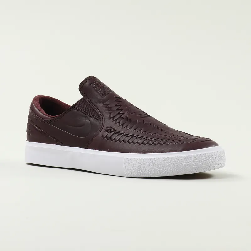 Nike SB Janski Slip On Remastered Crafted Shoes Mahogany White-3
