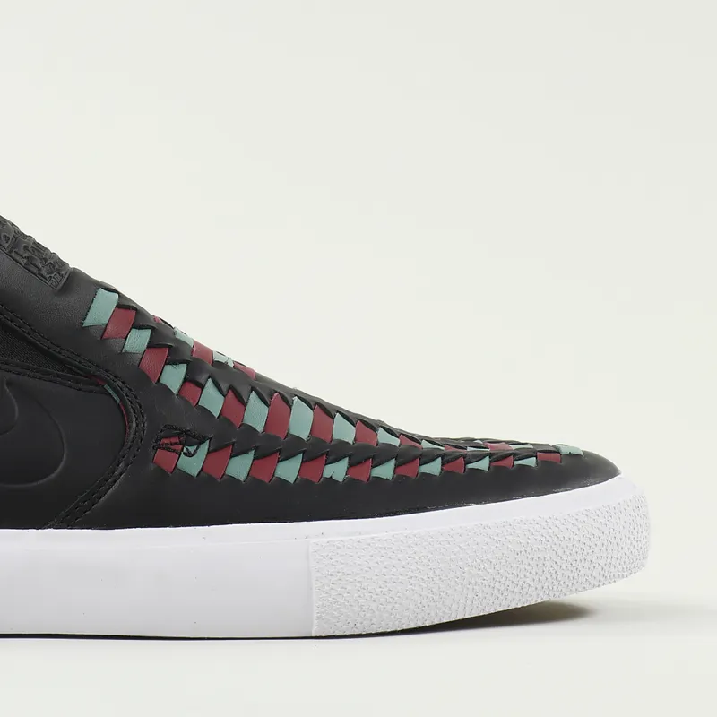 Nike SB Janski Slip On Remastered Crafted Shoes Black Bicoastal Red-2