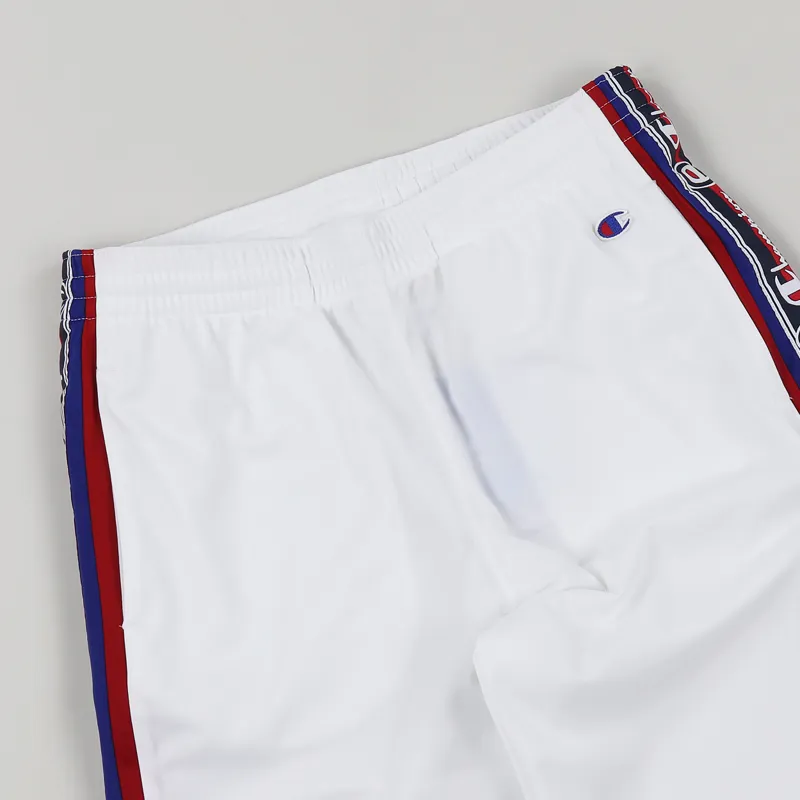 Champion Reverse Weave Archive Jacquard Logo Tape Track Pants White-1