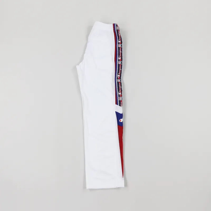 Champion Reverse Weave Archive Jacquard Logo Tape Track Pants White-2