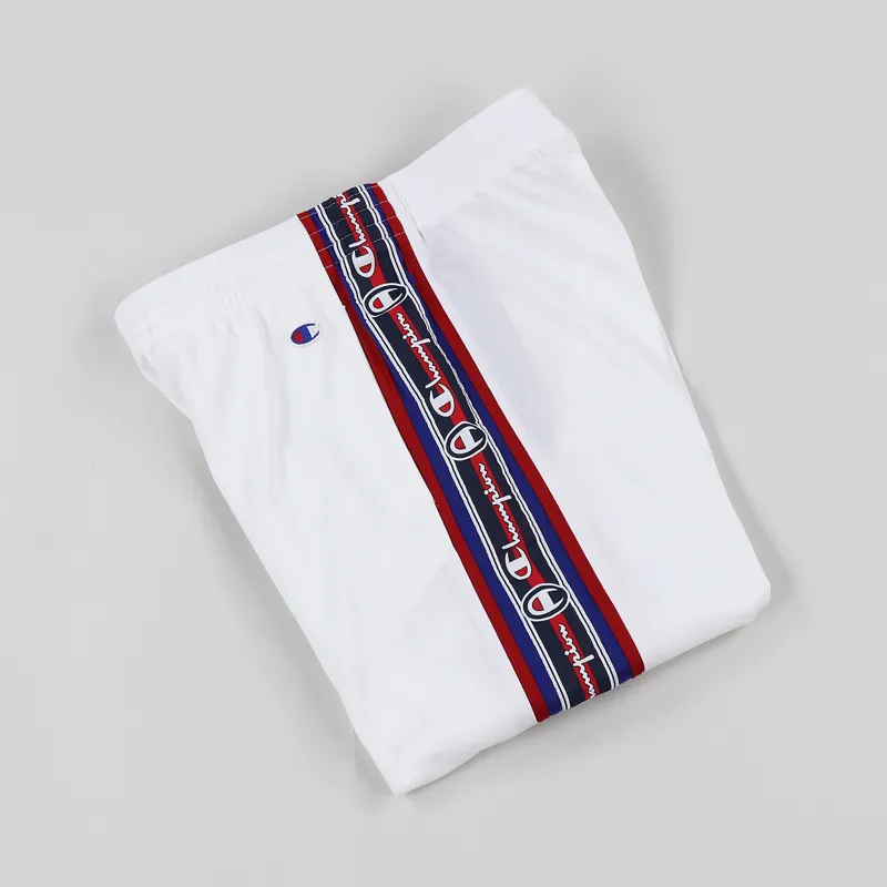 Champion Reverse Weave Archive Jacquard Logo Tape Track Pants White-3