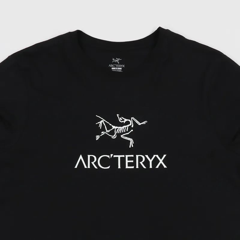 Arcteryx Mens ArcWord Logo Graphic Short Sleeve T Shirt Black