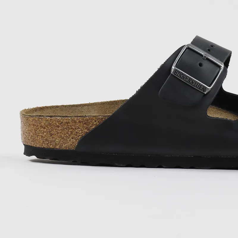 Birkenstock Arizona Oiled Leather Regular Fit Sandals Black-1