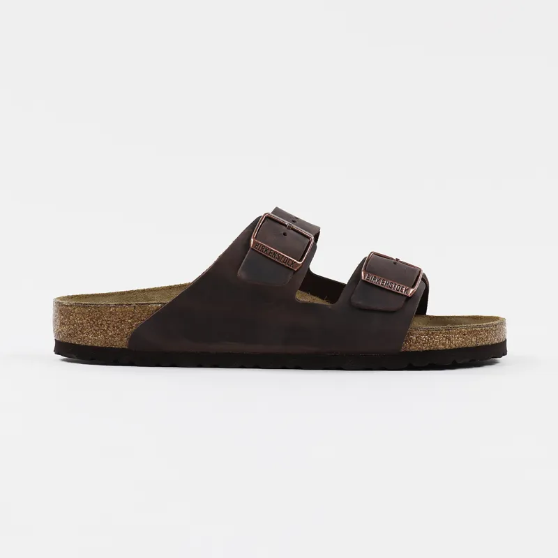 Birkenstock Arizona Oiled Leather Regular Fit Sandals Habana