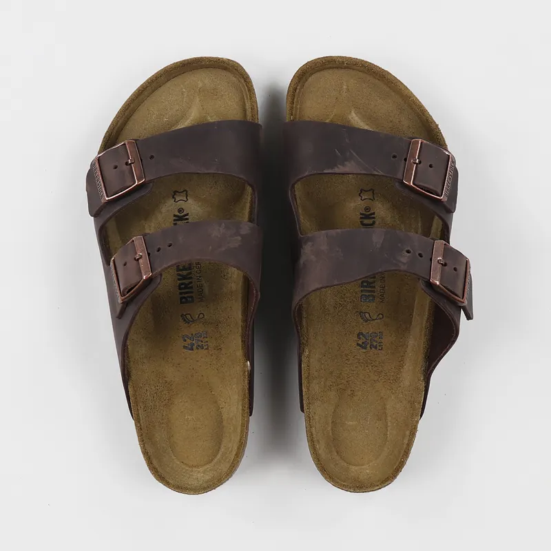 Birkenstock Arizona Oiled Leather Regular Fit Sandals Habana-6