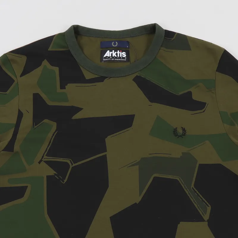 Fred Perry x Arktis Ringer T Shirt AK Woodland Camo-1