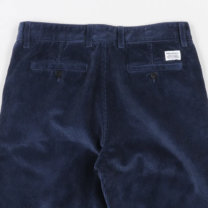 Norse Projects Aros Corduroy Trousers Ensign Blue-5