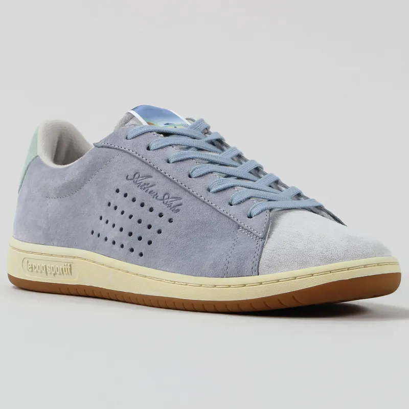 Le Coq Sportif Arthur Ashe Retro Affiches Shoes Dusty Blue-3