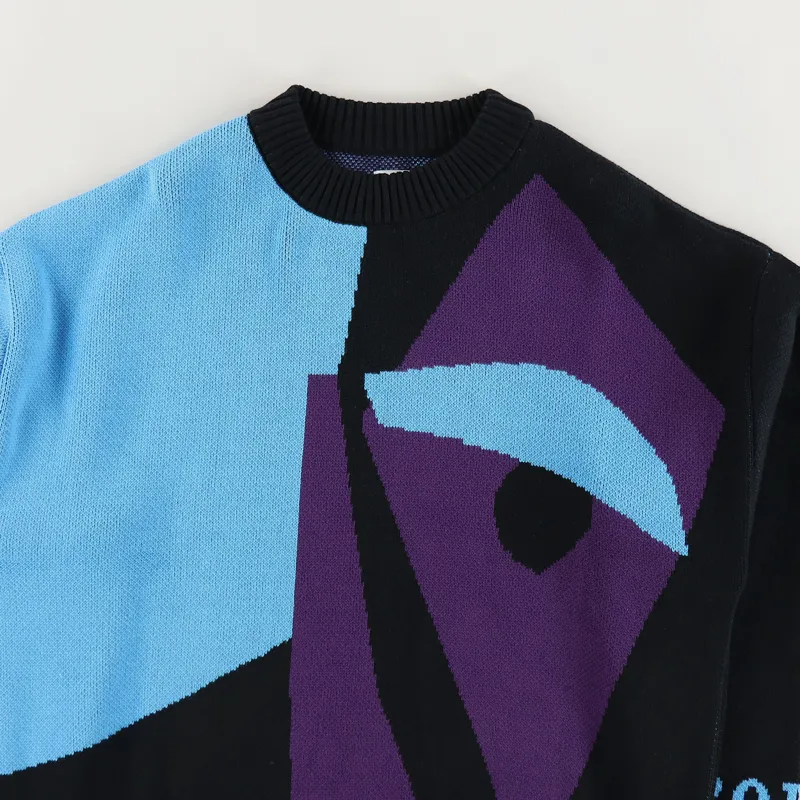 Polar Skate Co. Art Knit Sweater Selfie Black-1