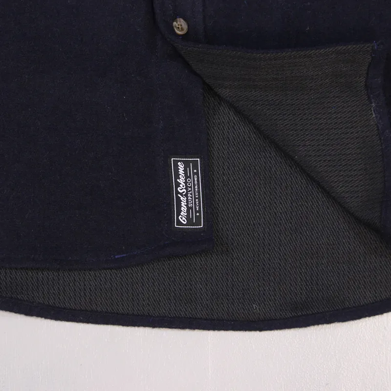 Grand Scheme Supply Co. Aspen Long Sleeve Shirt Navy-3