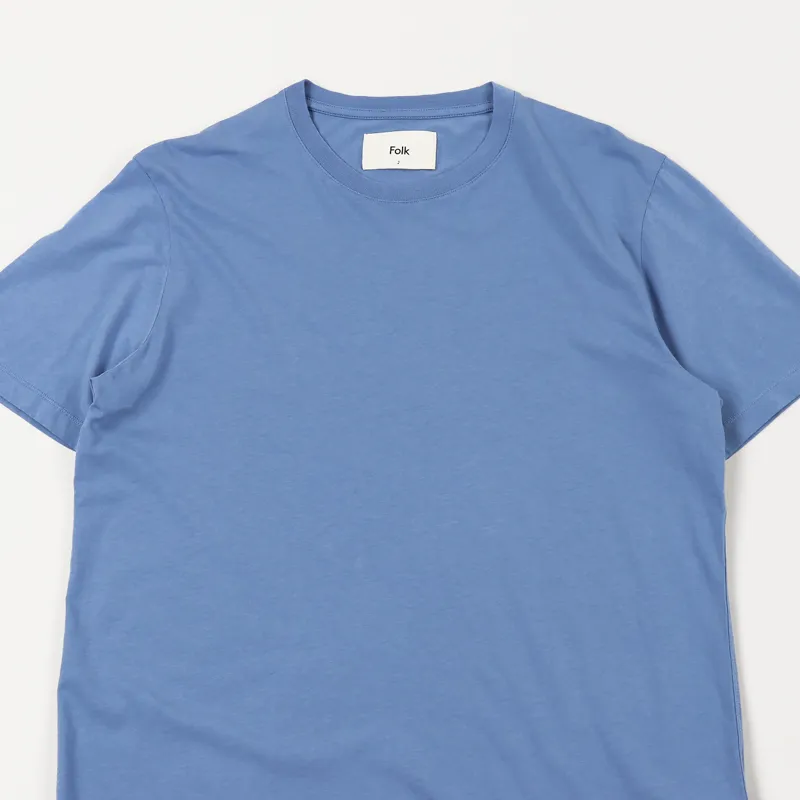 Folk Assembly T Shirt Blue-1