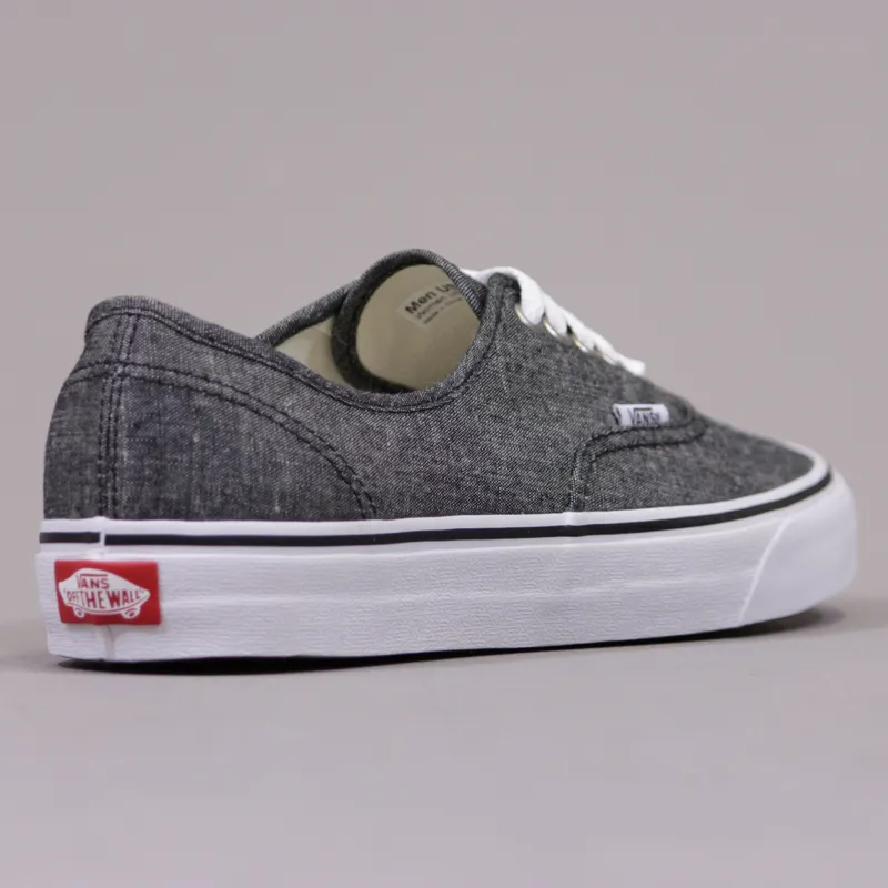 Vans Authentic Shoes in Classic Chambray Black-5