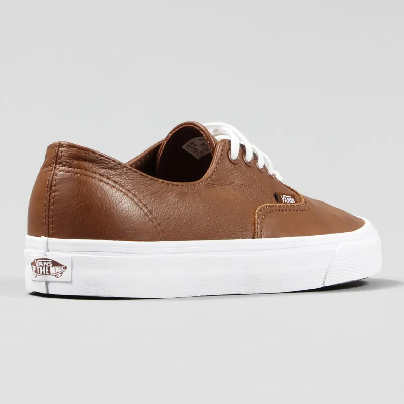 Vans Authentic Decon Shoes Premium Leather Tortoise Shell Brown-5