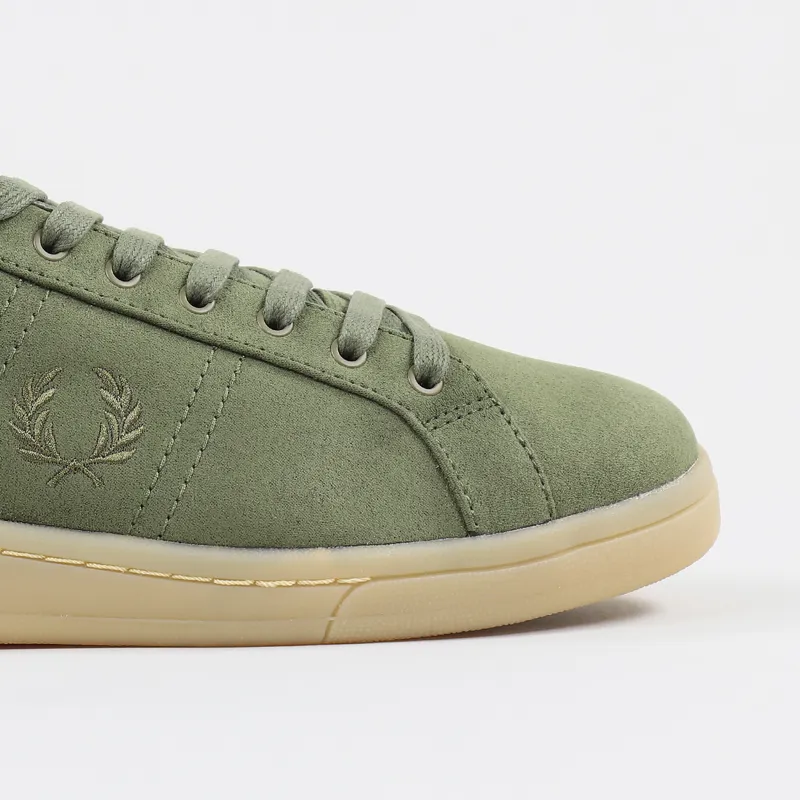 Fred Perry B721 Microfibre Shoes Burnt Olive-2