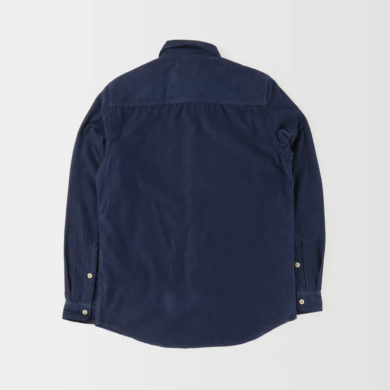 Folk Babycord Shirt Navy-4