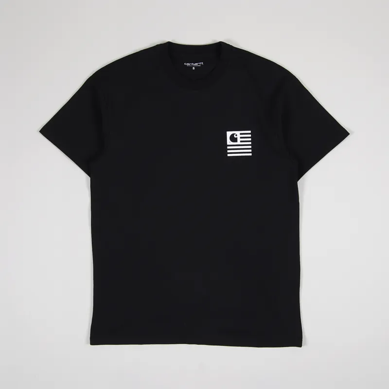 Carhartt WIP State Chromo T Shirt Black-1