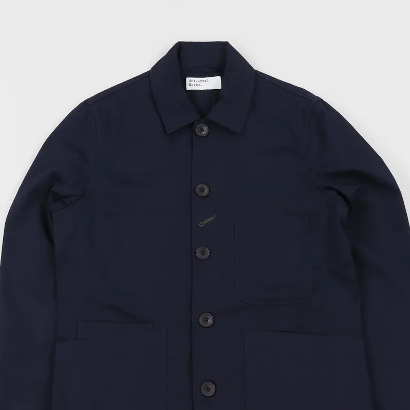 Universal Works Bakers Jacket Navy Twill-1