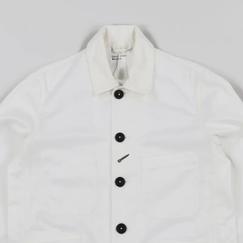 Universal Works Bakers Jacket Twill Ecru-1