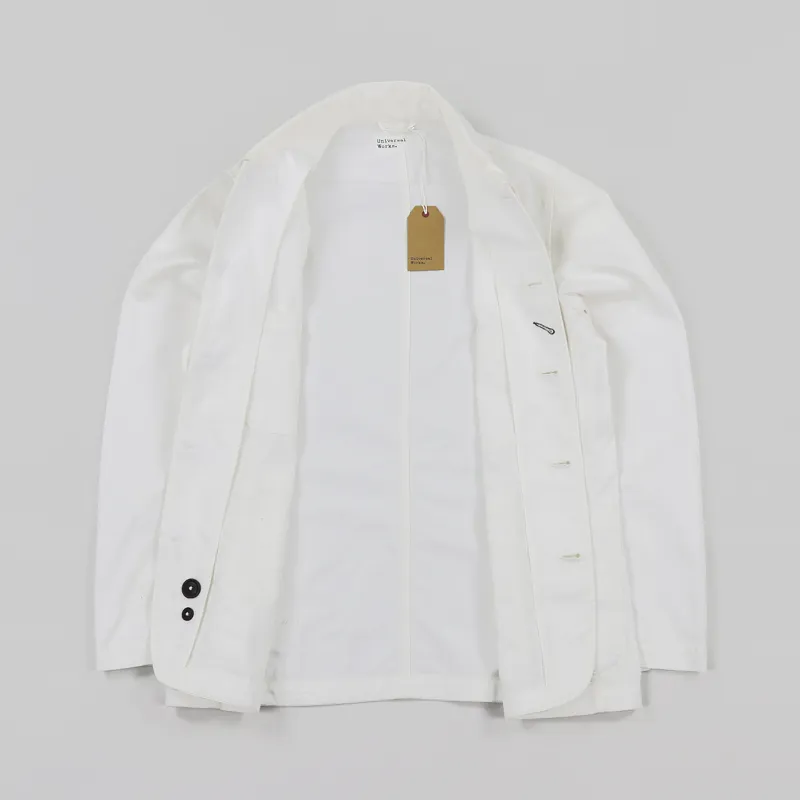 Universal Works Bakers Jacket Twill Ecru-2