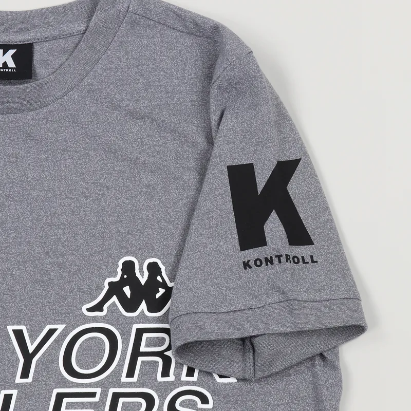 Kappa Kontroll Ballers T Shirt Grey Medium Melange-3