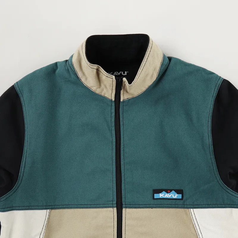 Kavu Seattle Mens Canvas Baranof Fleece Jacket Ugly Blue Brown