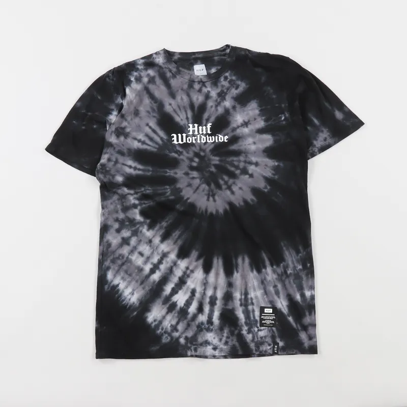 Huf Bar Bird Tie Dye T Shirt Black-1