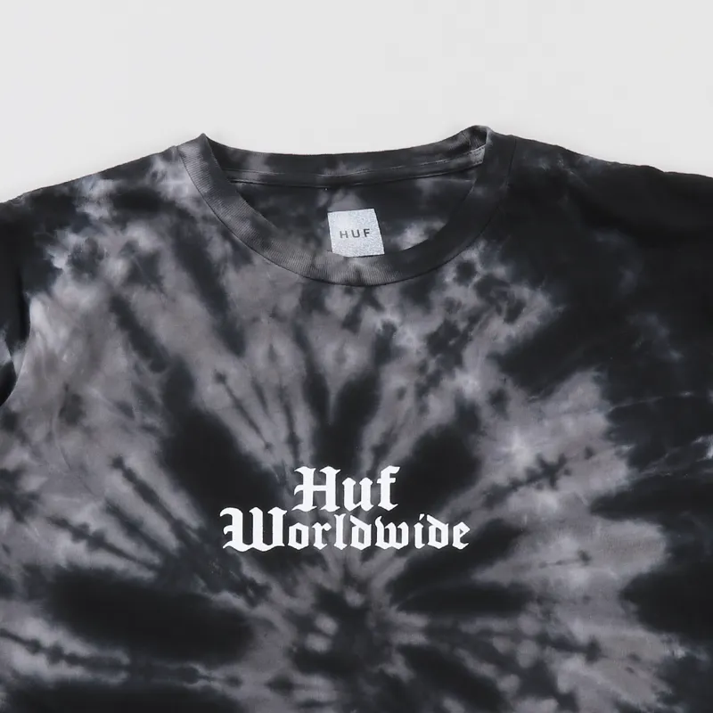 Huf Bar Bird Tie Dye T Shirt Black-2