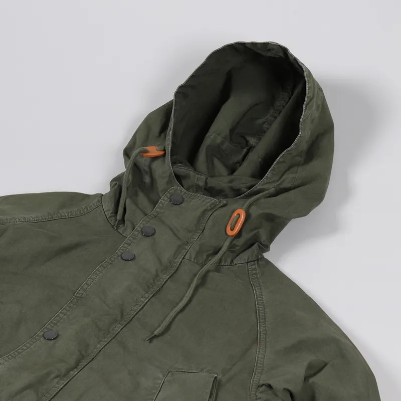 Barbour x Engineered Garments Washed Highland Parka Olive Green
