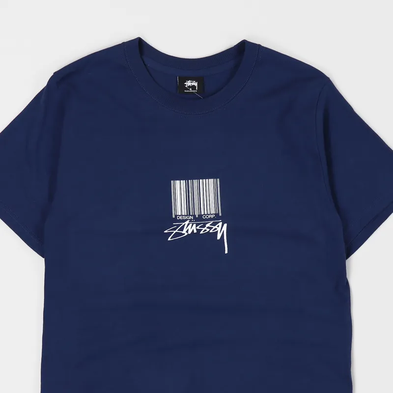 Stussy Barcode T Shirt Navy-1