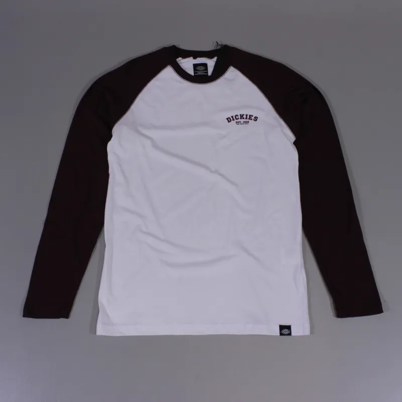 Dickies Baseball LS T Shirt Maroon