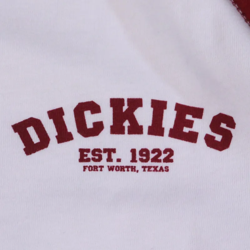 Dickies Baseball Long Sleeve T Shirt Aged Brick Red-1