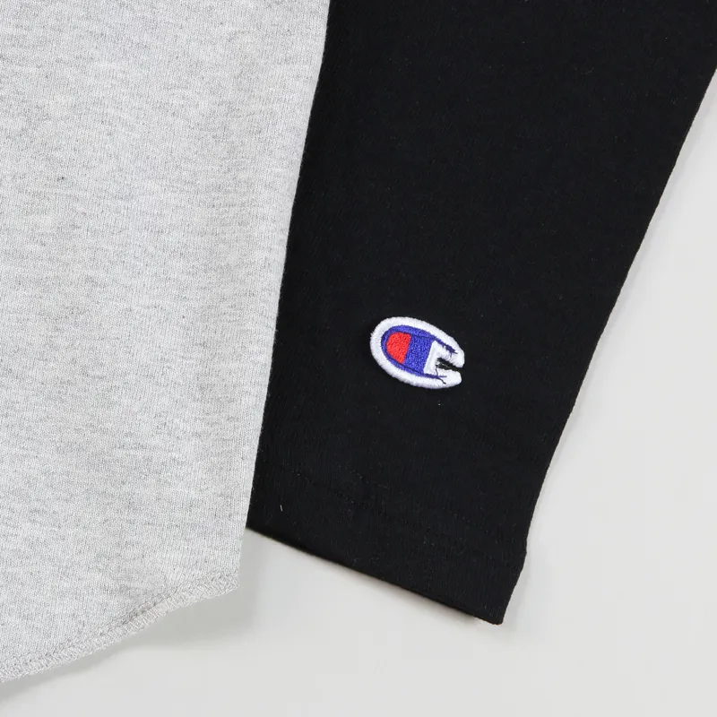 Champion Baseball T Shirt Grey Black-1