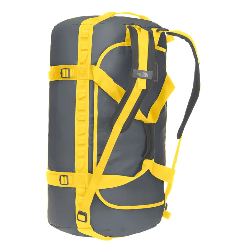 The North Face Base Camp Duffel Bag L - Asphalt Grey and Leopard Yellow-1