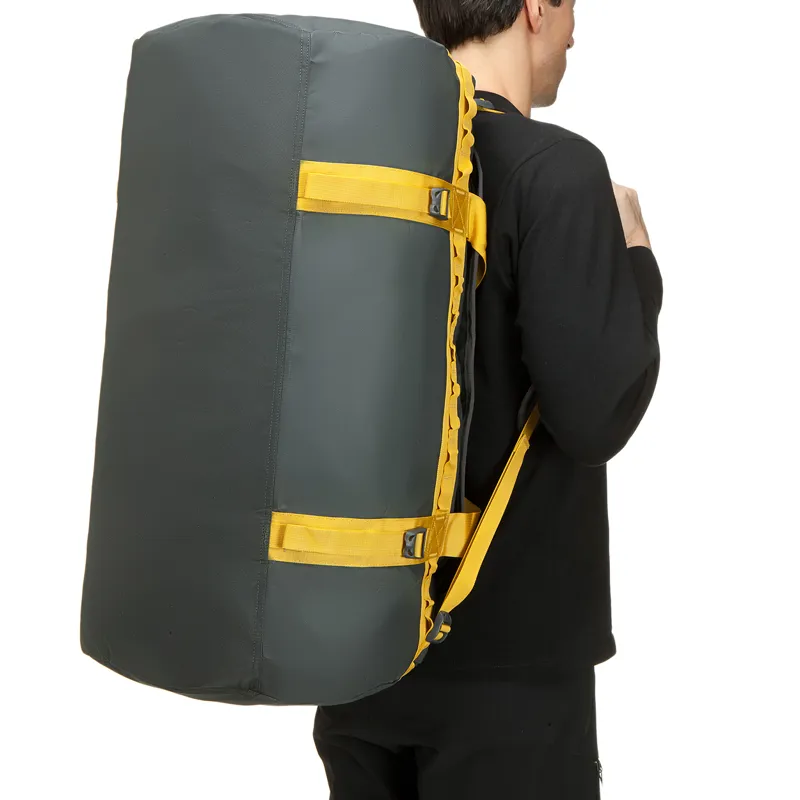 The North Face Base Camp Duffel Bag L - Asphalt Grey and Leopard Yellow-2