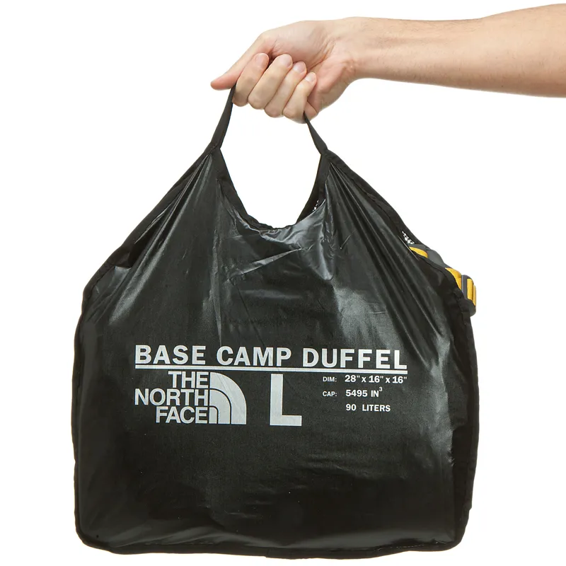 The North Face Base Camp Duffel Bag L - Asphalt Grey and Leopard Yellow-3