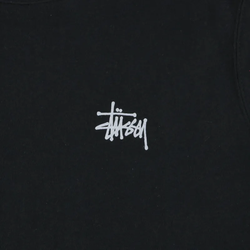 Stussy Basic Logo Crew Sweater Black-2