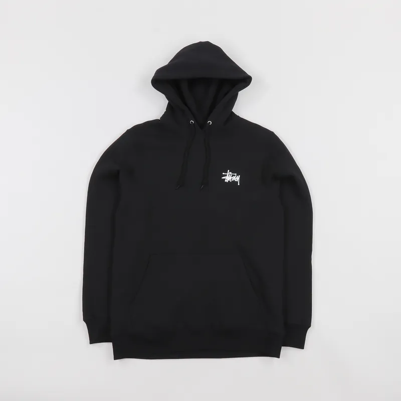 Stussy Basic Logo Hoodie Black-1