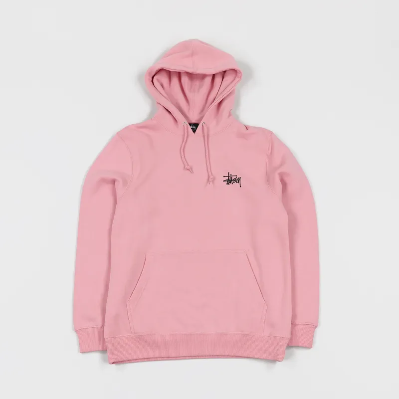 Stussy Basic Logo Hoodie Dusty Rose-1