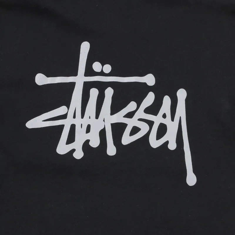 Stussy Basic Logo Hoodie Black Grey-3