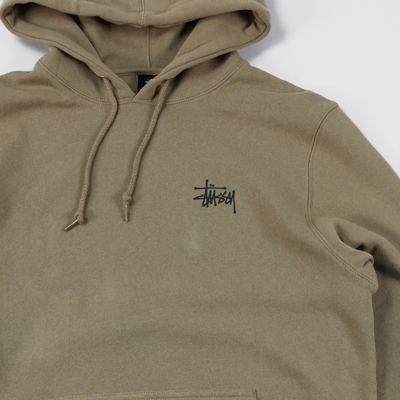 Stussy Basic Logo Hoodie Light Brown-3