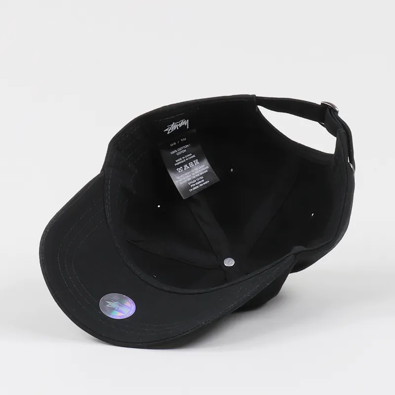 Stussy Basic Logo Lightweight Pro Cap Black-2