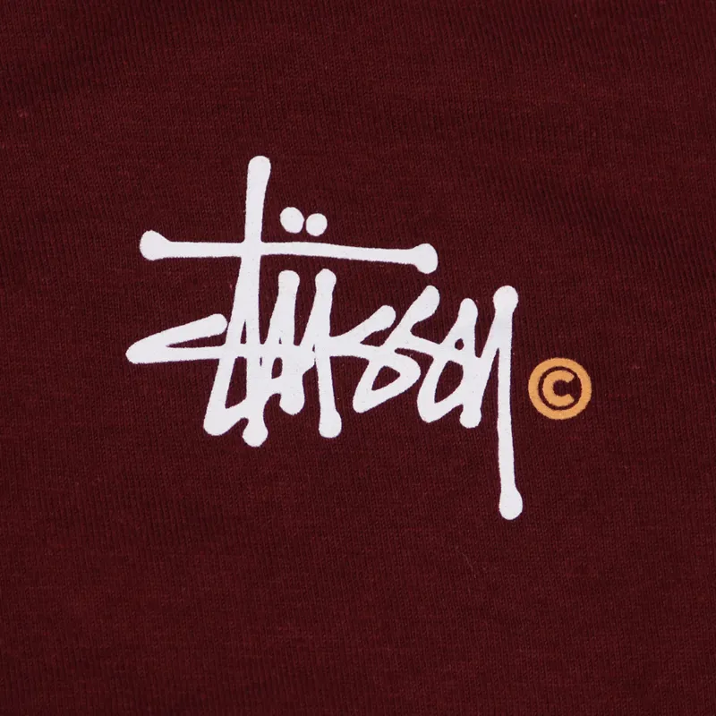 Stussy Basic Logo T-Shirt Wine-1